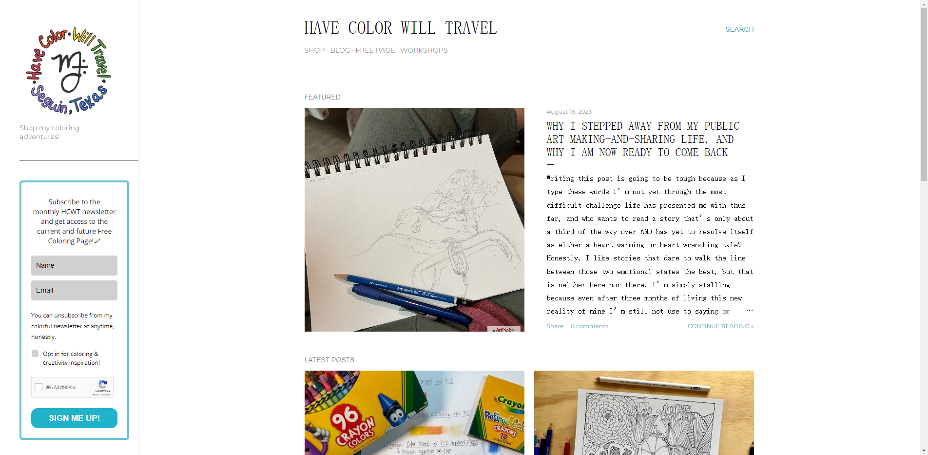 Have Color Will Travel - Travel-themed coloring resources