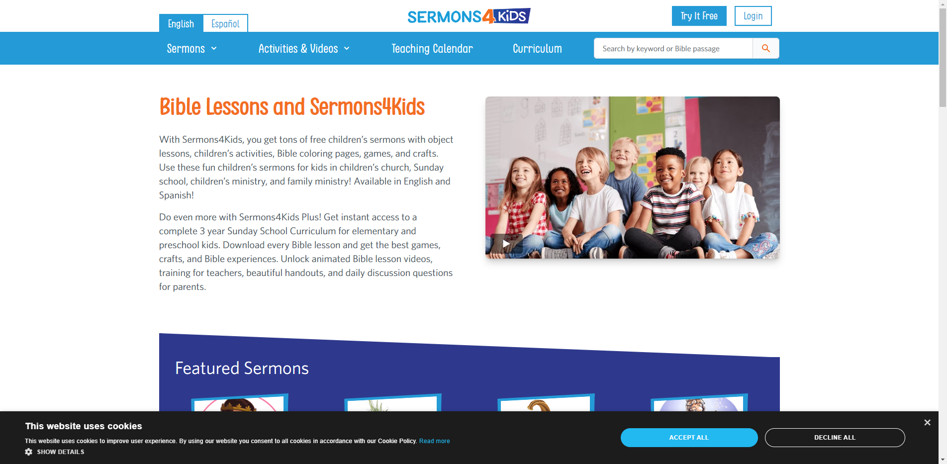 Sermons 4 Kids - Religious educational materials for children